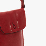 Bolso para el móvil de mujer en piel rojo