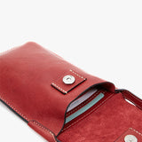 Bolso para el móvil de mujer en piel rojo