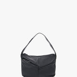 Piccola borsa hobo da donna in pelle nera
