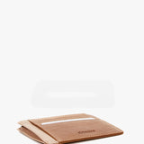 Tarjetero-monedero de mujer en piel cognac