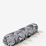 Black and white tropical print kikoy