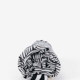 Black and white tropical print kikoy