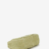 Bolso de mano de mujer en piel troquelada verde