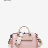 Borsa a tracolla da donna in tessuti riciclati rosa