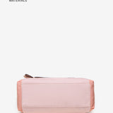 Borsa a tracolla da donna in tessuti riciclati rosa