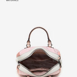 Borsa a tracolla da donna in tessuti riciclati rosa