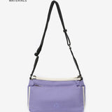 Women's shoulder bag in lavender recycled fabrics