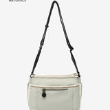 Borsa a tracolla da donna in tessuto riciclato verde