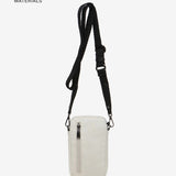 Bolso para el móvil en tejidos reciclados beige
