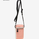 Bolso para el móvil en tejidos reciclados coral