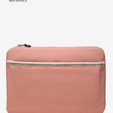 Funda para el portátil en tejidos reciclados coral