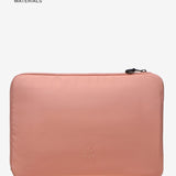 Funda para el portátil en tejidos reciclados coral