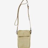 Bolso para el móvil en piel troquelada verde