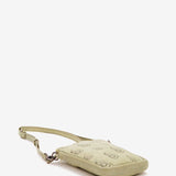 Bolso para el móvil en piel troquelada verde