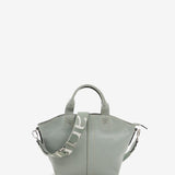 Bolso shopper pequeño de mujer en piel verde