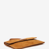 Bandolera mini de ante en cognac