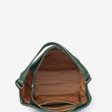 Bolso hobo de piel trenzada en verde