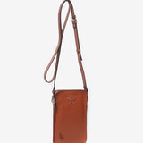 Bolso para el móvil de piel en naranja