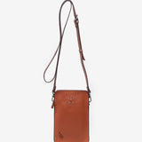 Bolso para el móvil de piel en naranja