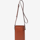 Bolso para el móvil de piel en naranja