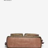 Bolso-mochila en materiales reciclados verde