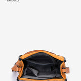 Shoulder bag in recycled and padded materials amber