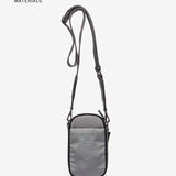 Bolso para el móvil en materiales reciclados y acolchados gris