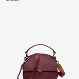 Bolso de mano pequeño en materiales reciclados burdeos