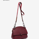 Bolso de mano pequeño en materiales reciclados burdeos