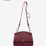 Bolso de mano pequeño en materiales reciclados burdeos