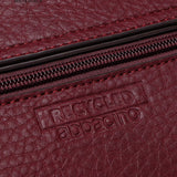 Bolso de mano pequeño en materiales reciclados burdeos