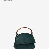 Bolso de mano pequeño en materiales reciclados verde