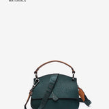 Bolso de mano pequeño en materiales reciclados verde
