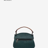 Bolso de mano pequeño en materiales reciclados verde