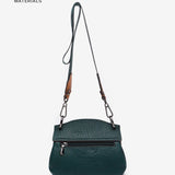 Bolso de mano pequeño en materiales reciclados verde