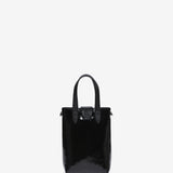 Schwarze Lackhandtasche