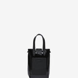 Schwarze Lackhandtasche