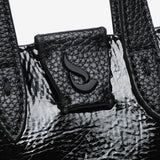 Schwarze Lackhandtasche