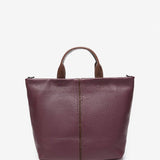 Bolso shopper grande en piel morada