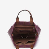 Bolso shopper grande en piel morada