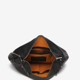 Bolso hobo de piel en negro