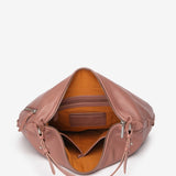 Bolso hobo de piel en rosa