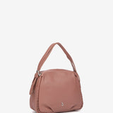 Bandolera de piel en rosa