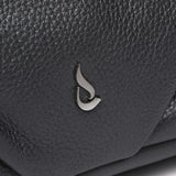 Bandolera mini de piel en plateado