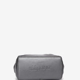 Leather shoulder bag in silver