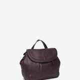Bandolera de piel en morado