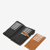 Cartera grande en piel negra
