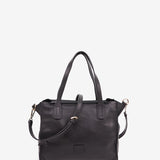 Bolso shopper pequeño en piel negra