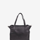 Bolso shopper pequeño en piel negra