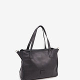 Bolso shopper pequeño en piel negra